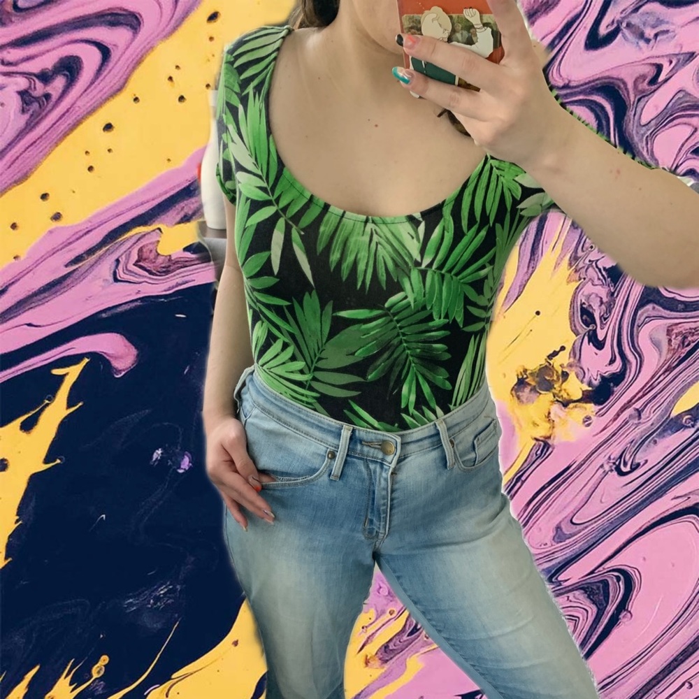 Forever 21 leaf bodysuit